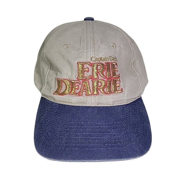 Captain Dan's Erie Dearie Adjustable Back Unisex Hat Khaki & Blue - Picture 1 of 8